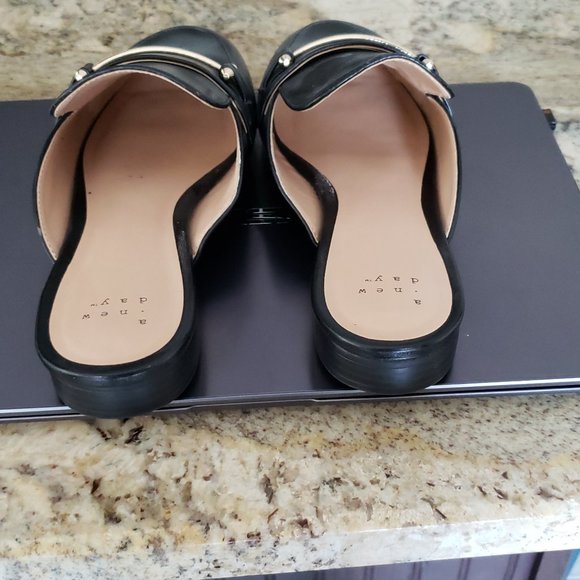 Women's Black Mules - Picture 3 of 5